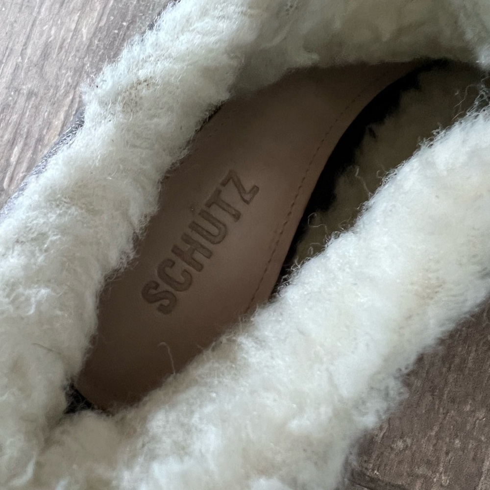 SCHUTZ Lucille Faux Shearling Lined Ankle Boot size 8.5 - Picture 6 of 11